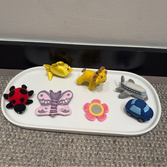 Colorful Animal and Vehicle Mini Baby Toy Set Of 7 - Picture 1 of 3